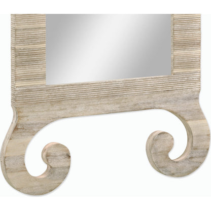 William Yeoward Abbotsworth Mirror by Jonathan Charles in white and washed acacia. Made from acacia in a transitional style.