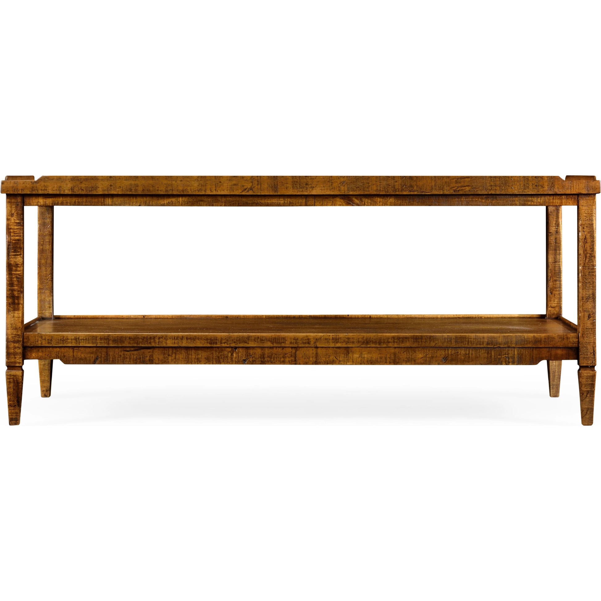 Casual Accents Country Walnut Cocktail Table by Jonathan Charles in brown and country farmhouse walnut. Made from acacia in a traditional style.