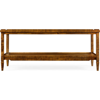 Casual Accents Country Walnut Cocktail Table by Jonathan Charles in brown and country farmhouse walnut. Made from acacia in a traditional style.