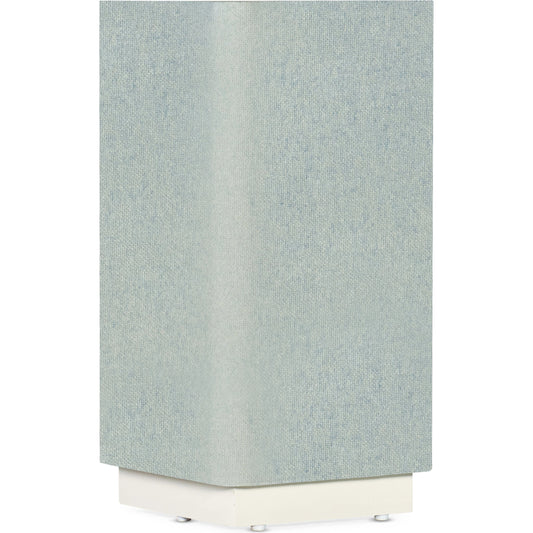 Melange Atlantis Accent Table by Hooker Furniture in cream, pale blue. Made from tempered glass, raffia in a modern style.