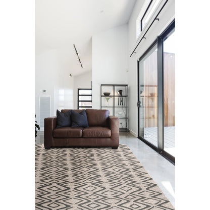 Enzo Transitional Geometric Rug - 8733F by Feizy in black, gray, taupe. Made from wool in a unique style.