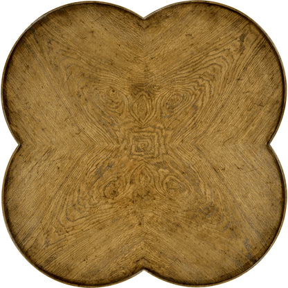 Casual Accents End Table by Jonathan Charles in brown and light brown chestnut. Made from iron in a rustic style.
