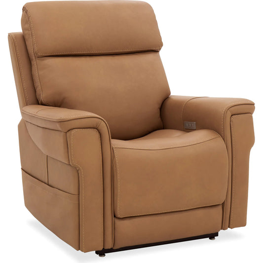 Lyra Lift Chair with Power Recline by Hooker Furniture. Made from leather in a traditional style.