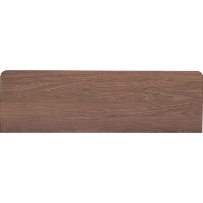 Round Off Dresser by Moe's Home Collection in natural walnut. Made from walnut veneer, mdf, rubberwood base in a transitional style.