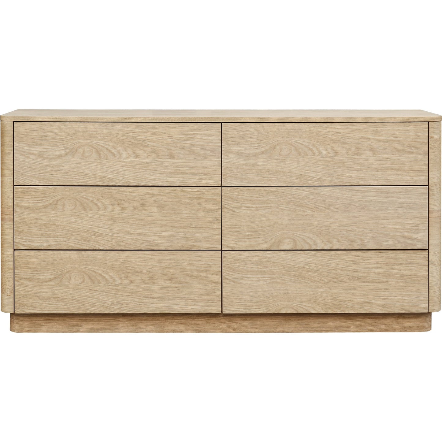 002 SI-1771822 | Additional Silo | Round Off Dresser Oak by Moe's Home Collection in brown. Made from walnut, oak veneer, mdf in a transitional style.