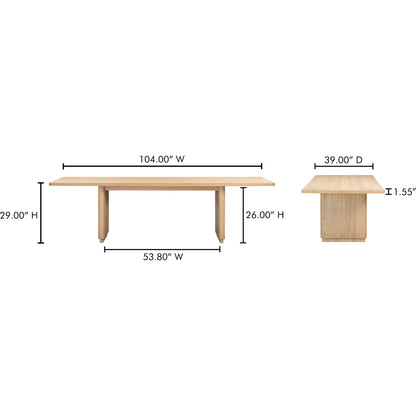 Round Off Dining Table by Moe's Home Collection. Made from unique in a transitional style.
