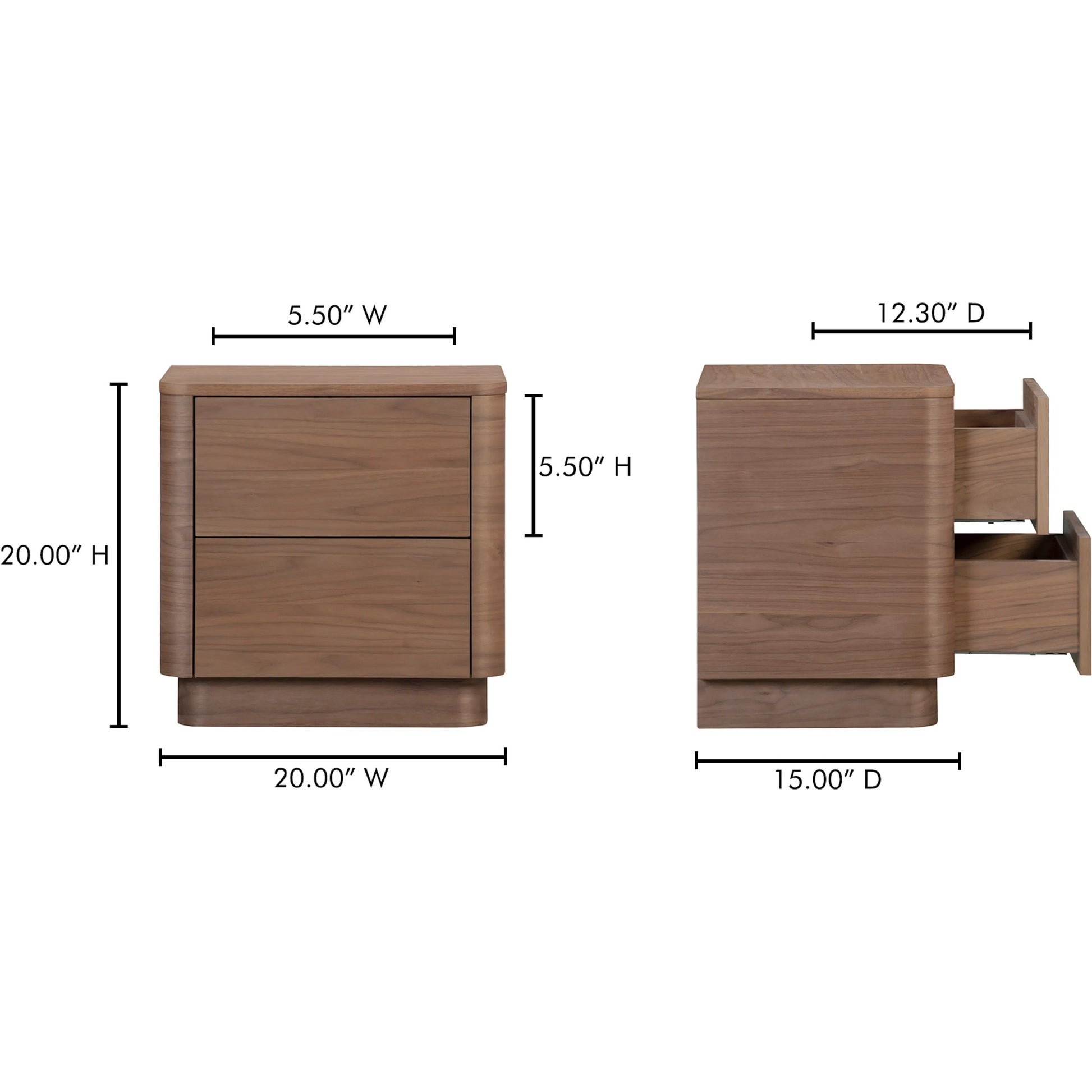 Round Off Tall Nightstand by Moe's Home Collection. Made from unique in a transitional style.