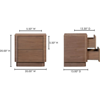 Round Off Tall Nightstand by Moe's Home Collection. Made from unique in a transitional style.