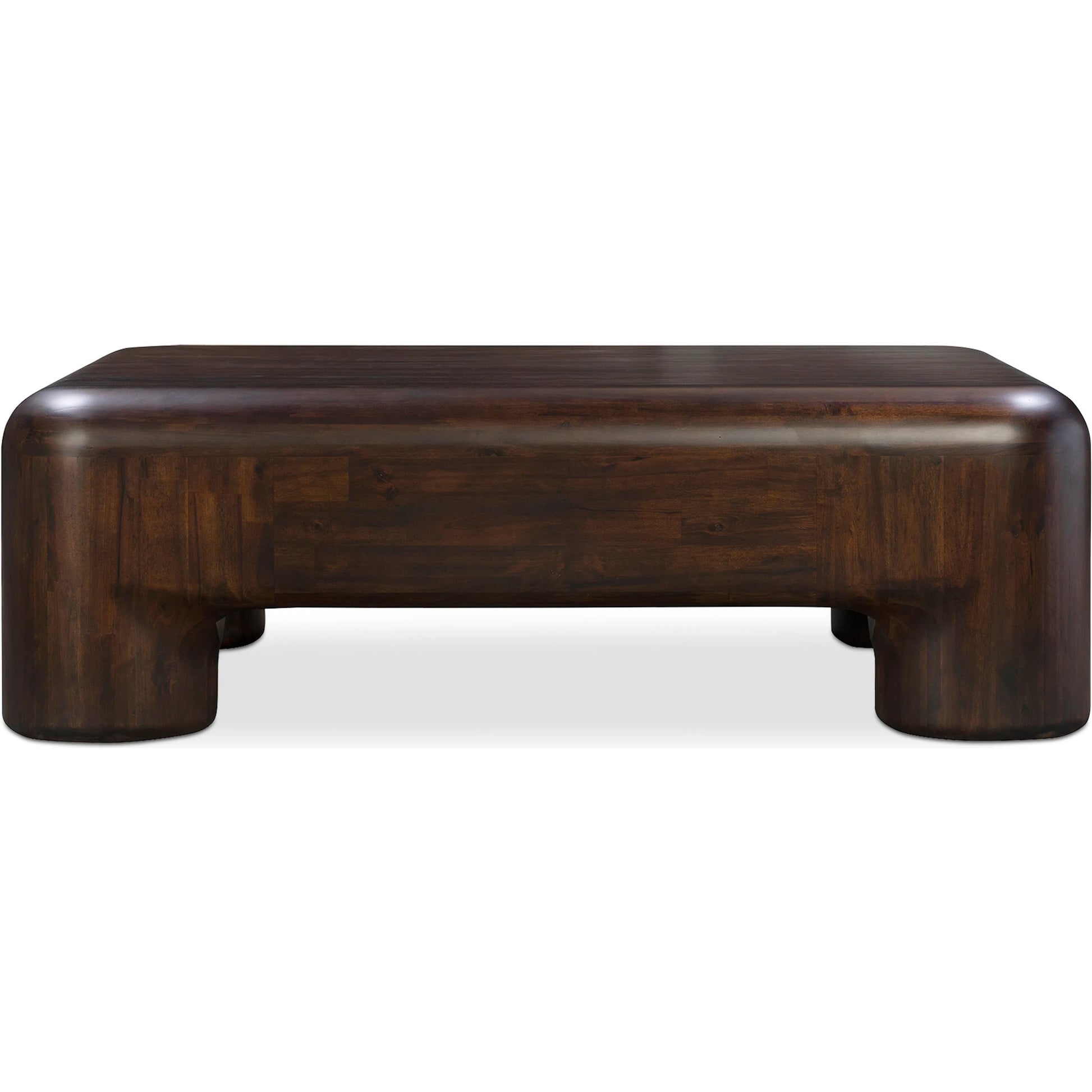 Rowan Coffee Table by Moe's Home Collection in walnut. Made from solid acacia in a traditional style.