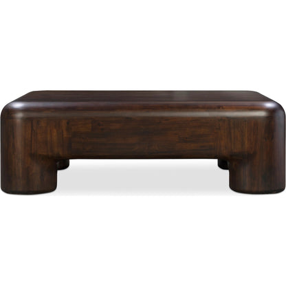 Rowan Coffee Table by Moe's Home Collection in walnut. Made from solid acacia in a traditional style.