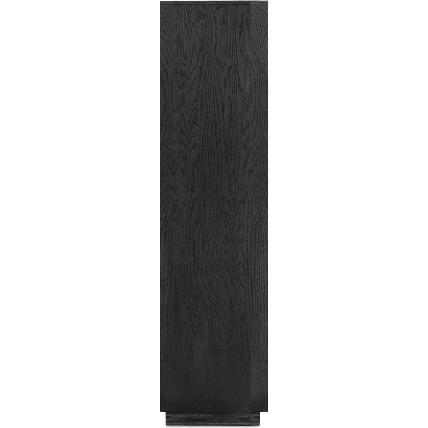 002 SI-2367941 | Additional Silo | Charlotte Cabinet by Moe's Home Collection in black ash, natural ash, oak. Made from solid ash door frame, drawer handle, ash veneer over mdf body, oak veneer shelf, inner drawer, rubber wood base, 5mm tempered glass in a