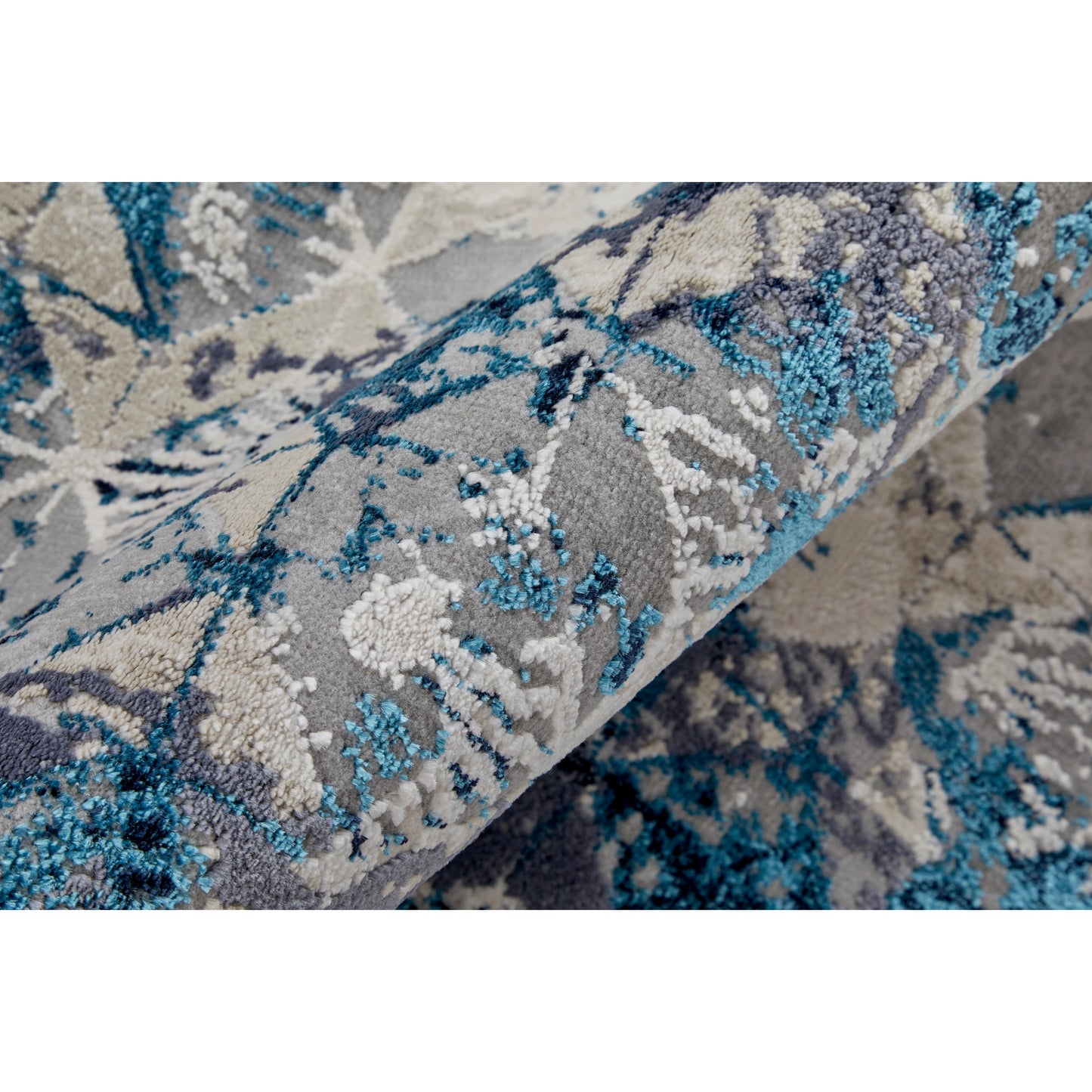 030 SI-2006764 | Closeup | Indio Diamond Rug - 39H0F by Feizy in blue, ivory, gray. Made from unique in a unique style.