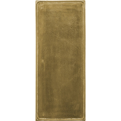 Boyles Brass Side Table by Currey and Company in antique brass, black. Made from cast aluminum, iron in a transitional style.
