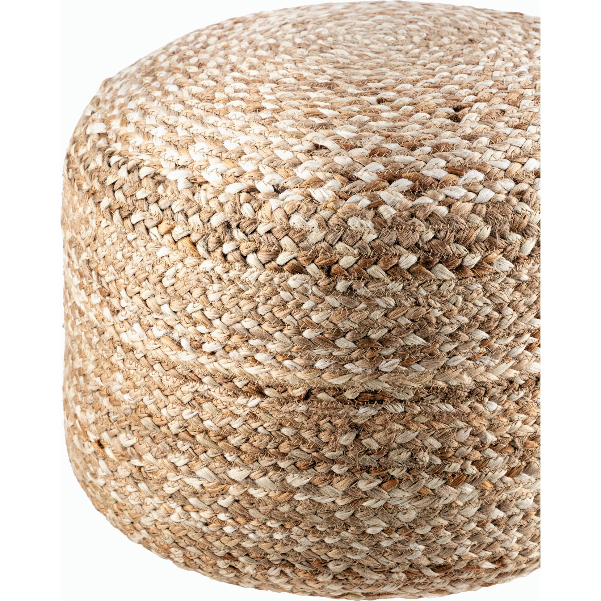 Yaroslave Pouf - 487853 by Livabliss in off-white, natural, khaki, camel, sand, wheat, champagne. Made from jute, polybeads in a cottage & farmhouse style.