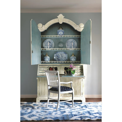 William Yeoward Alnwick Bureau by Jonathan Charles in white and washed acacia. Made from acacia in a cottage & farmhouse style.