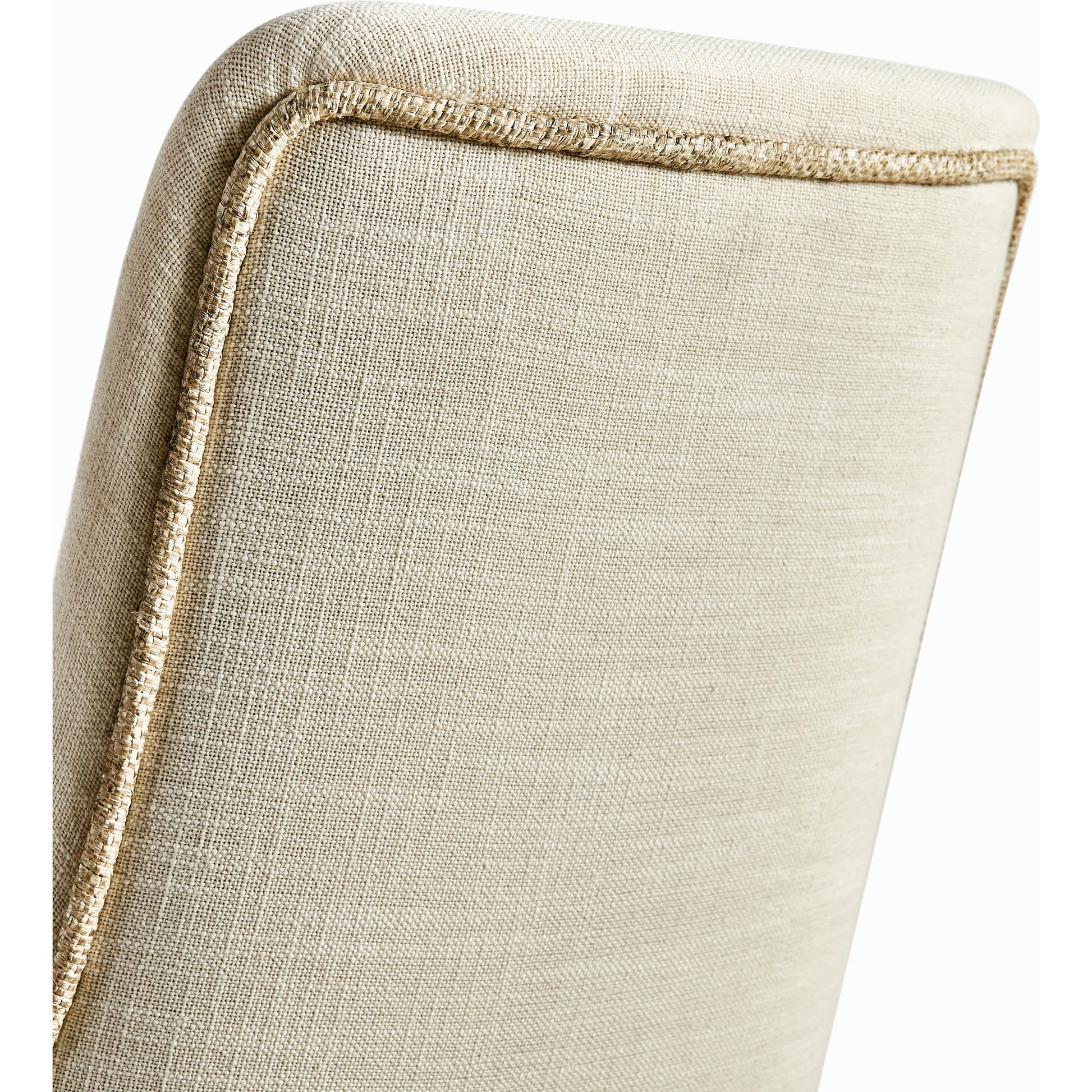 Water Shoal Linen & Grasscloth Side Chair by Jonathan Charles in grasscloth, performance linen. Made from hardwood solids, foam, fabric, grass cloth, brass in a transitional style.