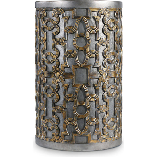 Gia Drum Table by Hooker Furniture in gold, silver. Made from resin in a unique style.