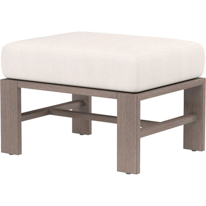 Laguna Outdoor Ottoman by Sunset West in browns. Made from aluminum in a modern style.