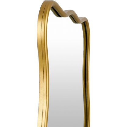 Reynosa Mirror by Surya in gold and hand finished. Made from frame: metal in a modern style.