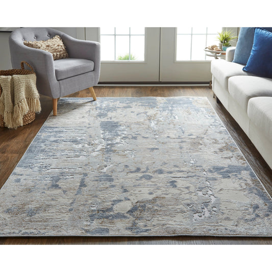 Laina Transitional Rug - 39GHF by Feizy in ivory, gray, blue. Made from unique in a unique style.