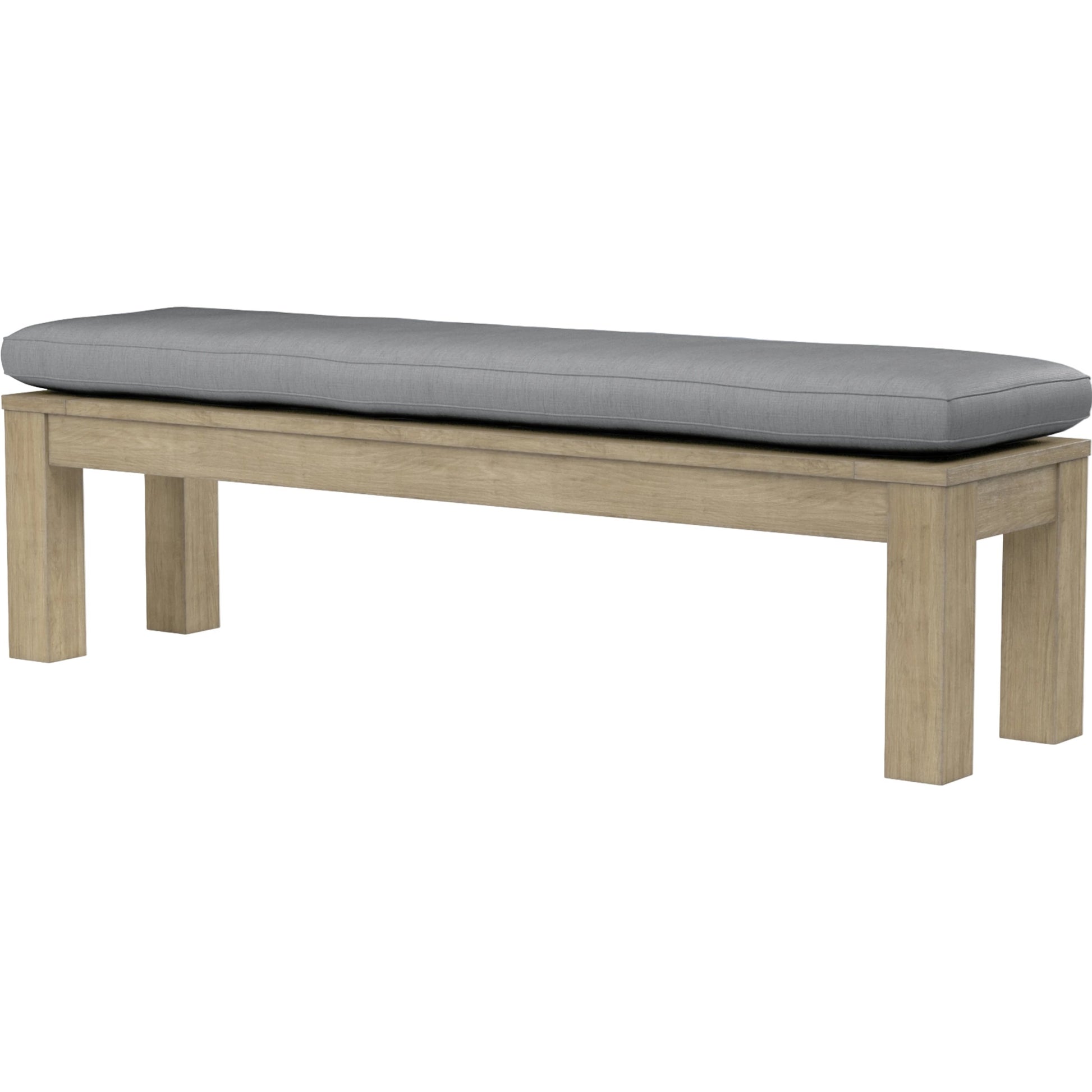 Coastal Outdoor Teak Dining Bench by Sunset West. Made from teak in a modern style.