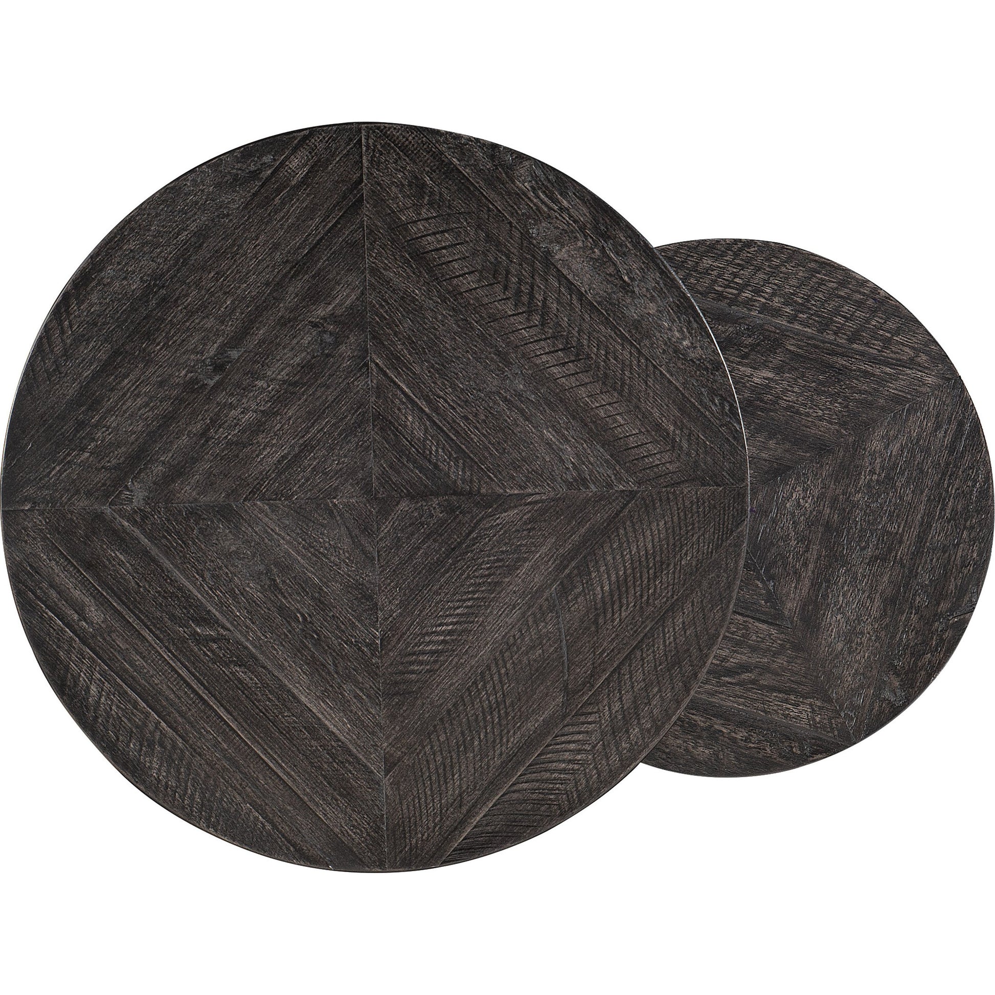 St. Armand Nesting Tables by Hooker Furniture in black. Made from acacia solids with round metal tube, metal sheet in a modern style.