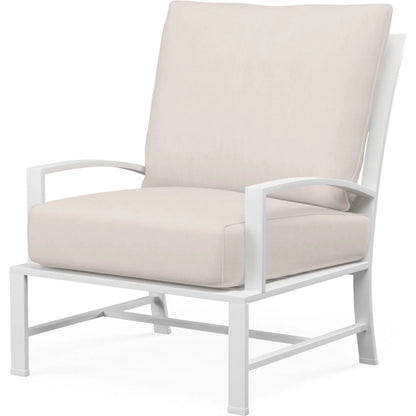 Bristol Outdoor Club Chair Canvas Flax in Canvas Flax w/ Self Welt by Sunset West. Made from aluminum in a modern style.