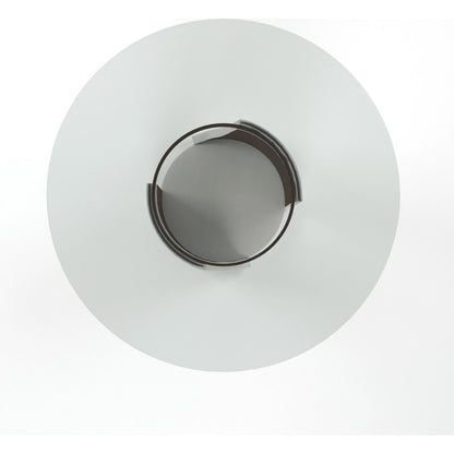 Blanc Round Dining Table by A.R.T. Furniture in alabaster, burnished bronze. Made from parawood solids, resin, metal, glass in a modern style.