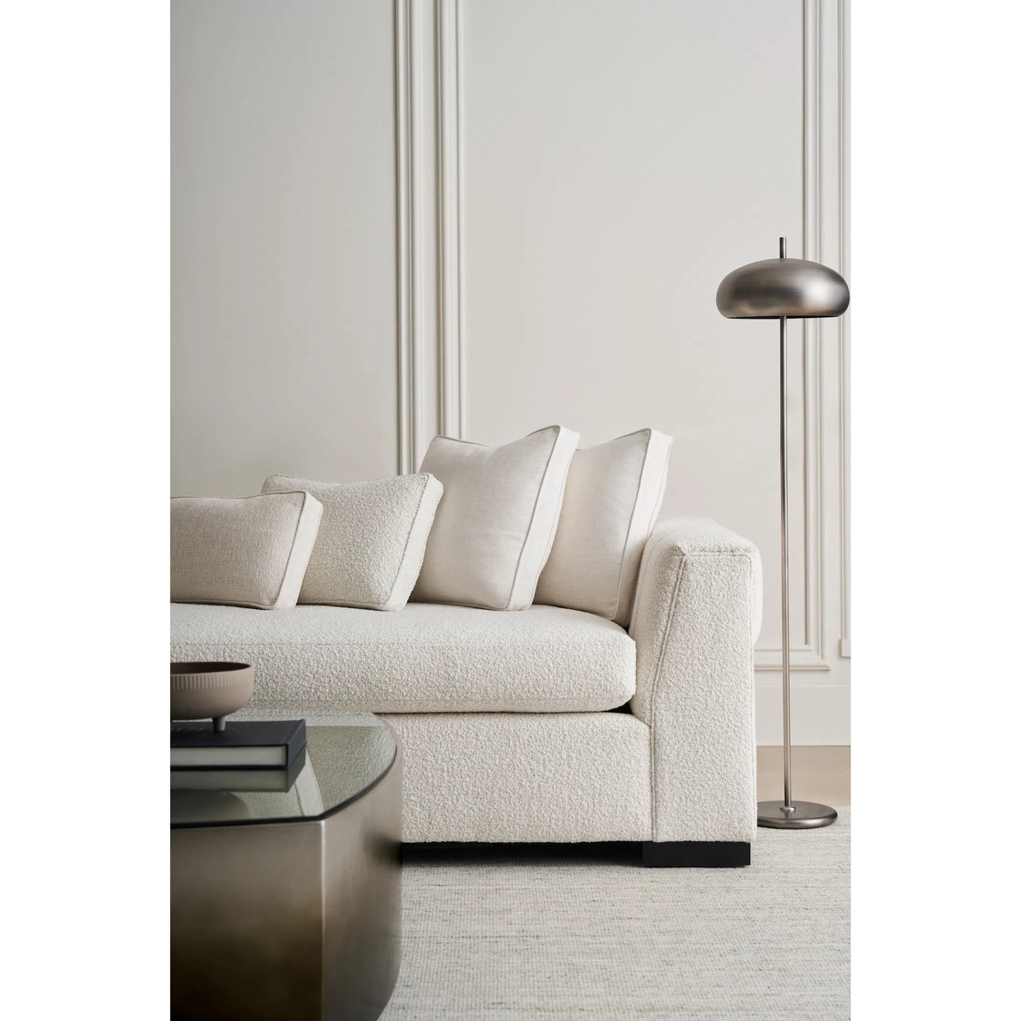 011 SI-2162963 | Lifestyle | Edge Raf Loveseat by Caracole in satin ebony. Made from birch in a modern style.