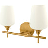 Metallic Brass, White