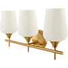 Metallic Brass, White