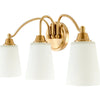 Metallic Brass, White