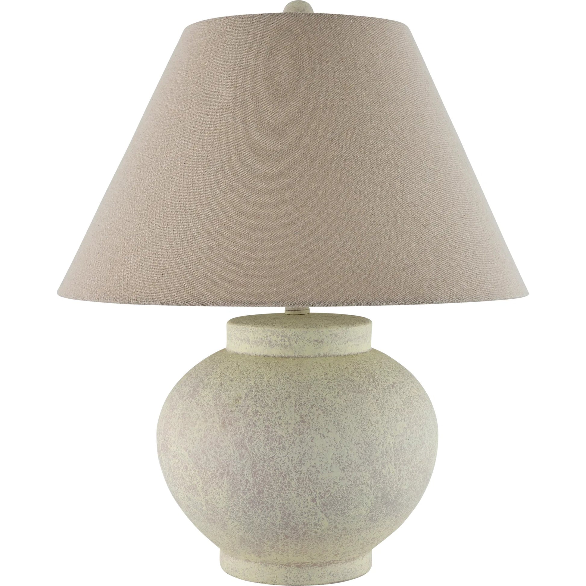 Youri Accent Table Lamp by Livabliss in hand finished. Made from ceramic, linen, iron in a unique style.