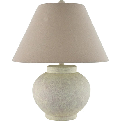 Youri Accent Table Lamp by Livabliss in hand finished. Made from ceramic, linen, iron in a unique style.