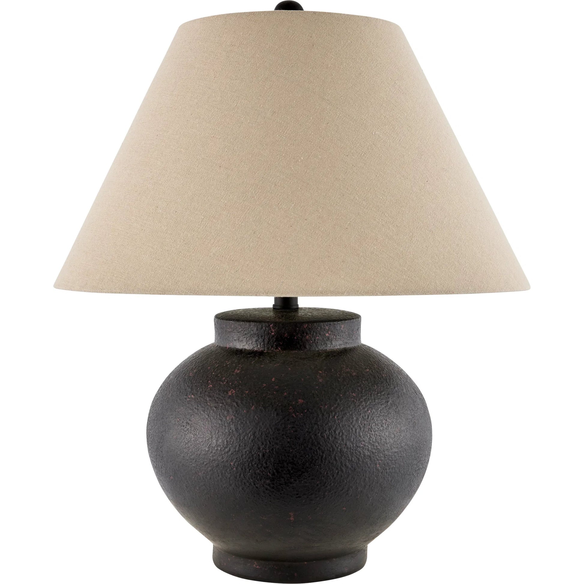 Youri Accent Table Lamp by Livabliss in hand finished. Made from ceramic, linen, iron in a unique style.