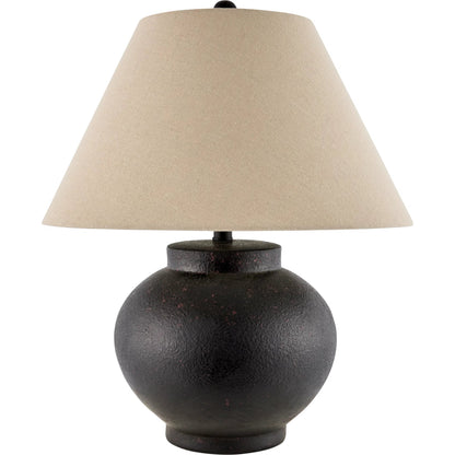 Youri Accent Table Lamp by Livabliss in hand finished. Made from ceramic, linen, iron in a unique style.