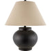 Youri Accent Table Lamp by Livabliss in hand finished. Made from ceramic, linen, iron in a unique style.