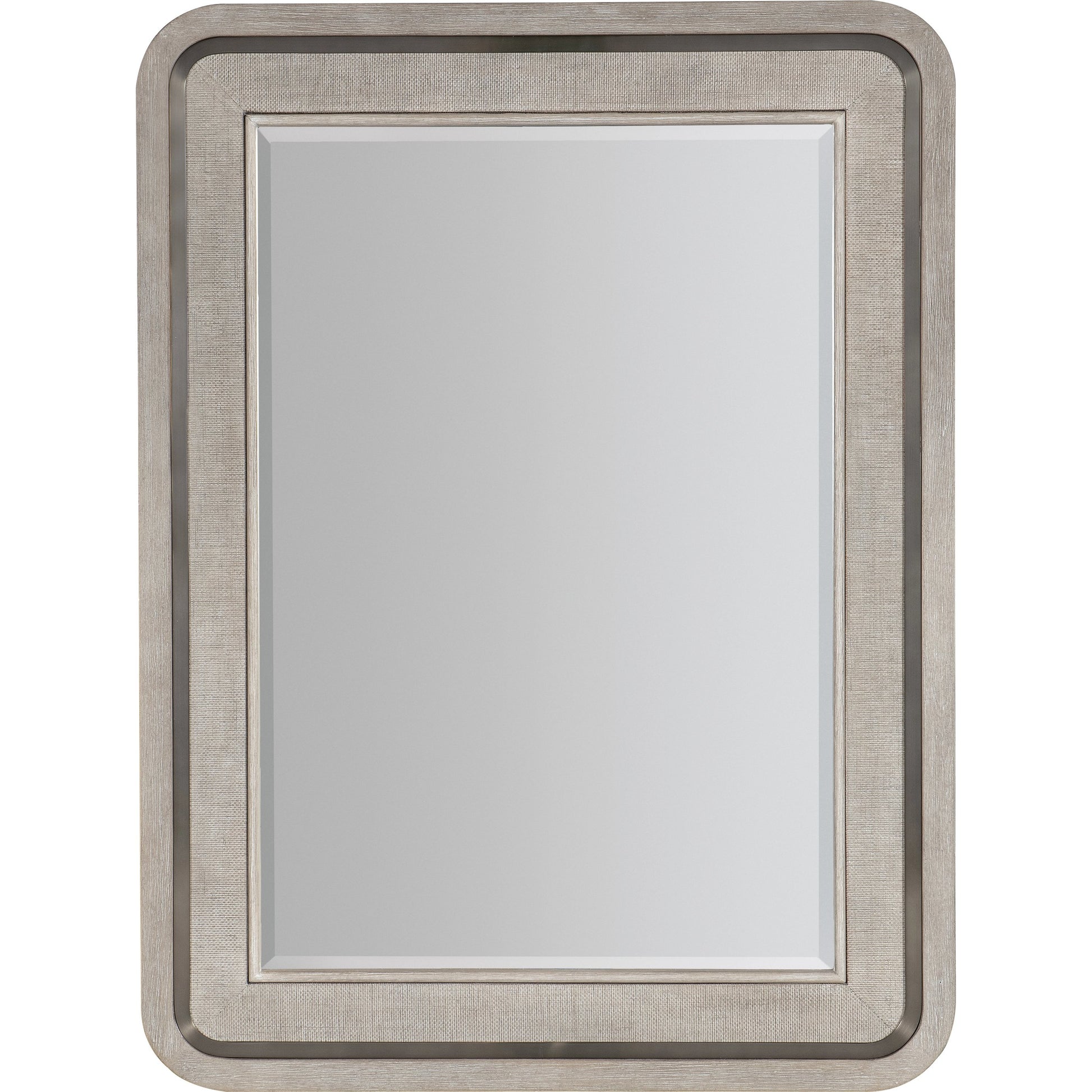 Modern Mood Raffia Landscape Mirror by Hooker Furniture. Made from wood, mirror, metal, raffia in a modern style.