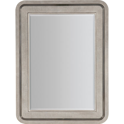 Modern Mood Raffia Landscape Mirror by Hooker Furniture. Made from wood, mirror, metal, raffia in a modern style.