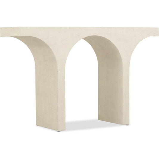 Commerce and Market Archer Console Table by Hooker Furniture in pebble beach. Made from wood, burlap in a unique style.
