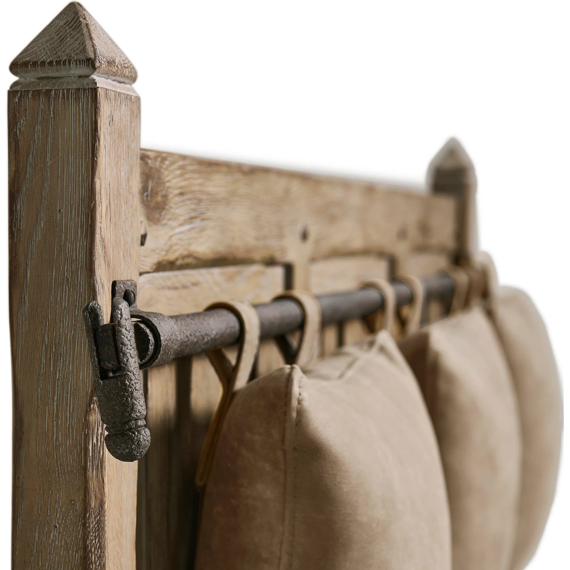 Sagehill Hall Bench by Jonathan Charles in timberon grey oak. Made from oak in a traditional style.