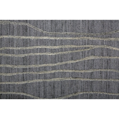 Haverhill Transitional Solid Rug - T07T8000 by Thom Felicia by Feizy Rugs in gray, silver. Made from viscose, wool in a unique style.
