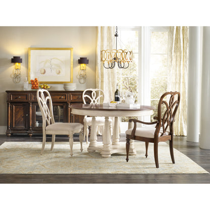 Leesburg Splatback Arm Chair (Set of 2) by Hooker Furniture in mahogany, alabaster. Made from fabric in a traditional style.