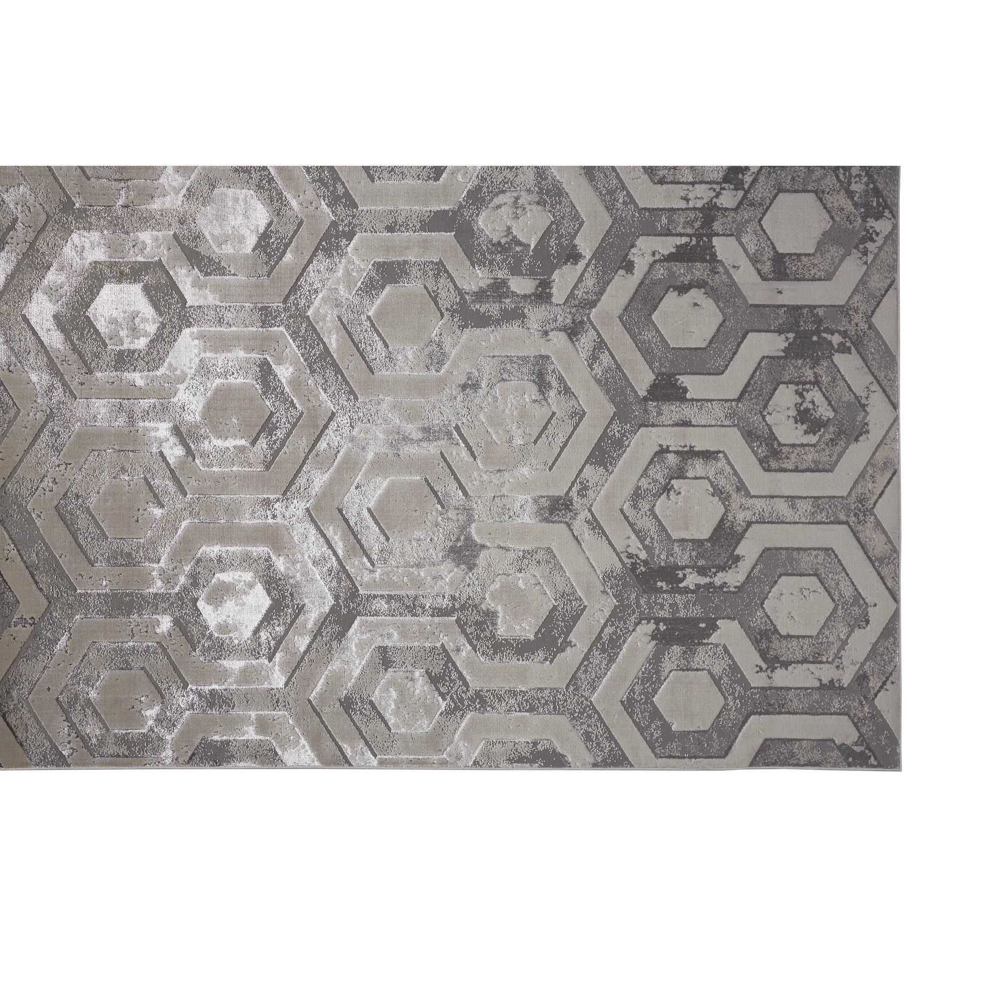 Micah Rug - 3046F by Feizy in gray, taupe, silver. Made from polyester, polypropylene in a unique style.