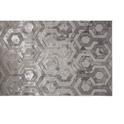 Micah Rug - 3046F by Feizy in gray, taupe, silver. Made from polyester, polypropylene in a unique style.