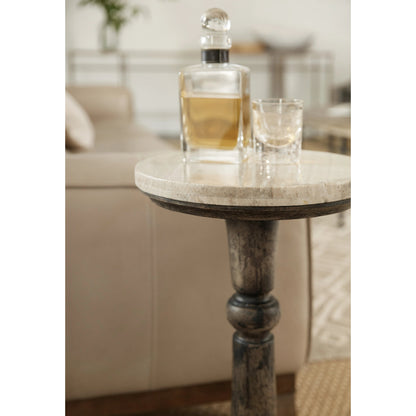 La Grange Rabbs Prairie Martini Table by Hooker Furniture in dark flemish. Made from resin, stone in a traditional style.