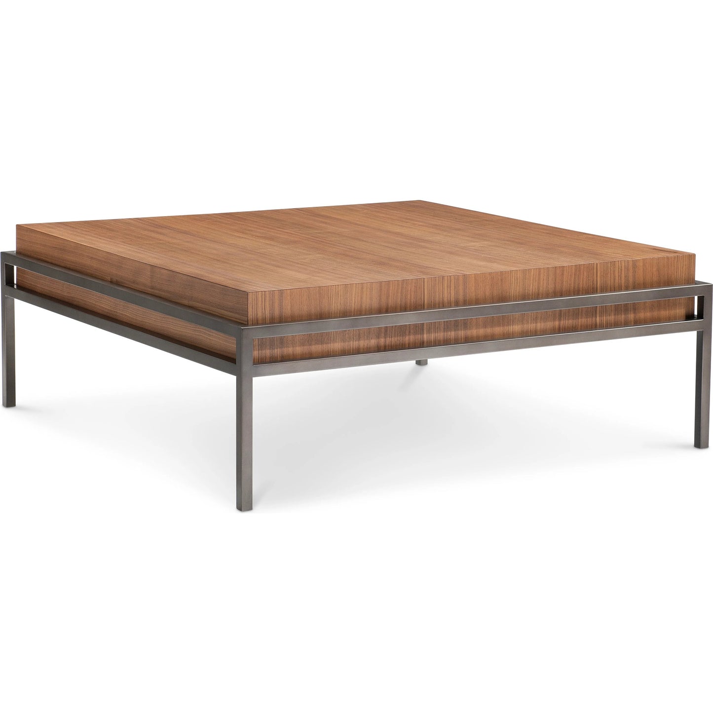 003 SI-2539260 | Additional Silo | Collins Cocktail Table by Bernhardt in brown. Made from wood, metal in a unique style.
