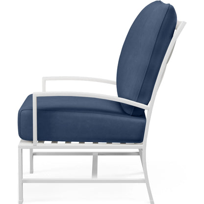 Bristol Outdoor Club Chair Canvas Flax in Canvas Flax w/ Self Welt by Sunset West. Made from aluminum in a modern style.