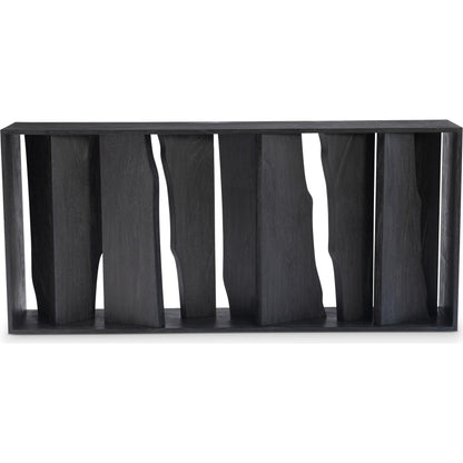 Neff Console Table by Bernhardt in flint grey. Made from suar wood in a modern style.