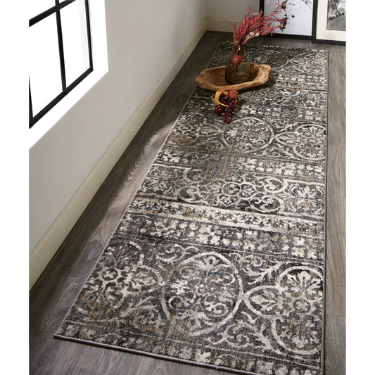 Kano Contemporary Rug - 3872F by Feizy in gray, taupe. Made from polypropylene, polyester in a unique style.